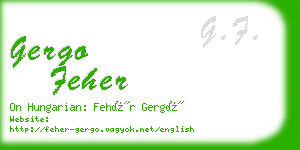 gergo feher business card
